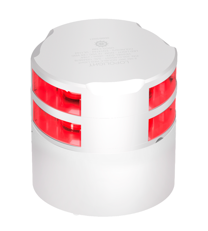 2nm 360° Red, Double, white ceramic coated